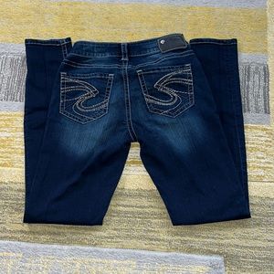 Women’s, silver jeans, suki mid super skinny, waist 28”, inseam 31”